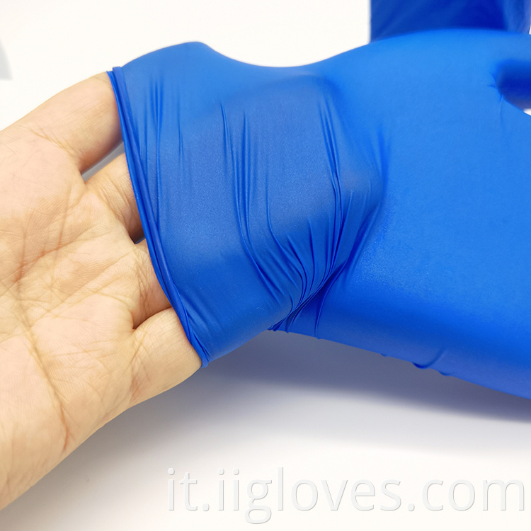 Prezzo di fabbrica 3,5 g blu esame esame usa e getta senza lattice blu guanti nitrile